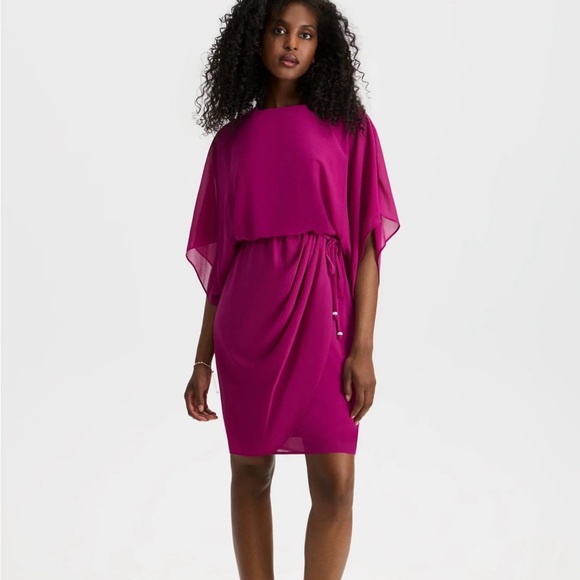 Laura tie waist chiffon dress, size 10, freshly dry cleaned. - Picture 6 of 6